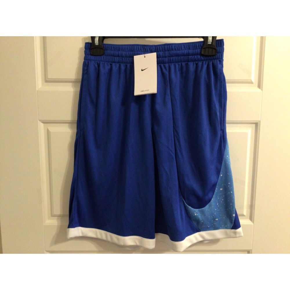 Nike‎ Big Kids Boys Printed Basketball Shorts Size L New DM9003-480 BLUE/WHITE